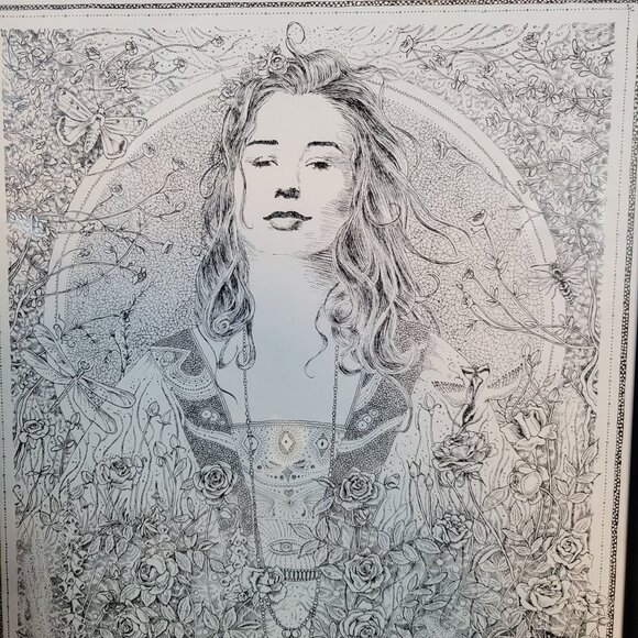 Bells for Anastasia Pauline Stuckey Signed Print Tori Amos Metal Frame - Picture 2 of 9